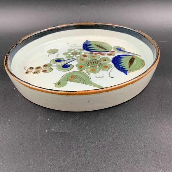 Vintage Ken Edwards El Palomar Blue Bird Butterfly Round 10" Baker - Picture 2 of 8